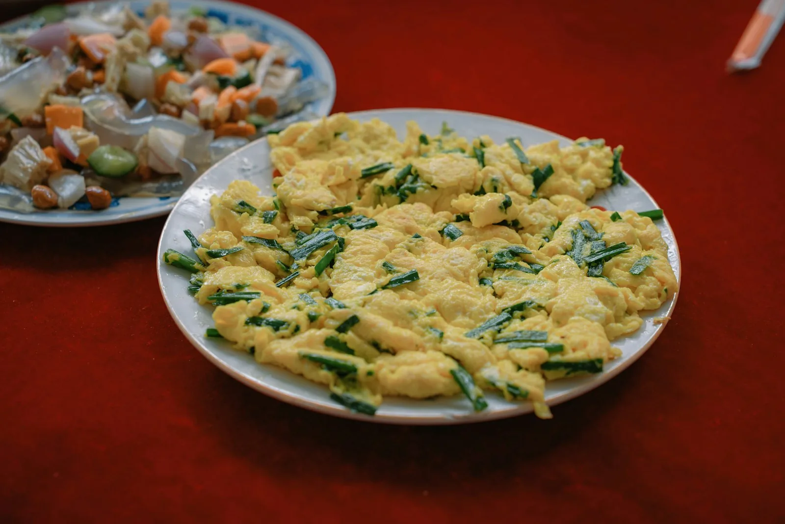 Istrian fritaja frittata with spring greens on a plate