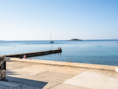 Jetty and island view at Škaraba
