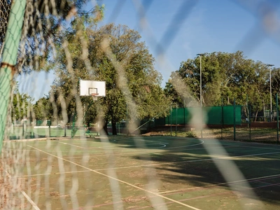 Sports courts by the beach