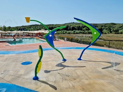 The children's spray park